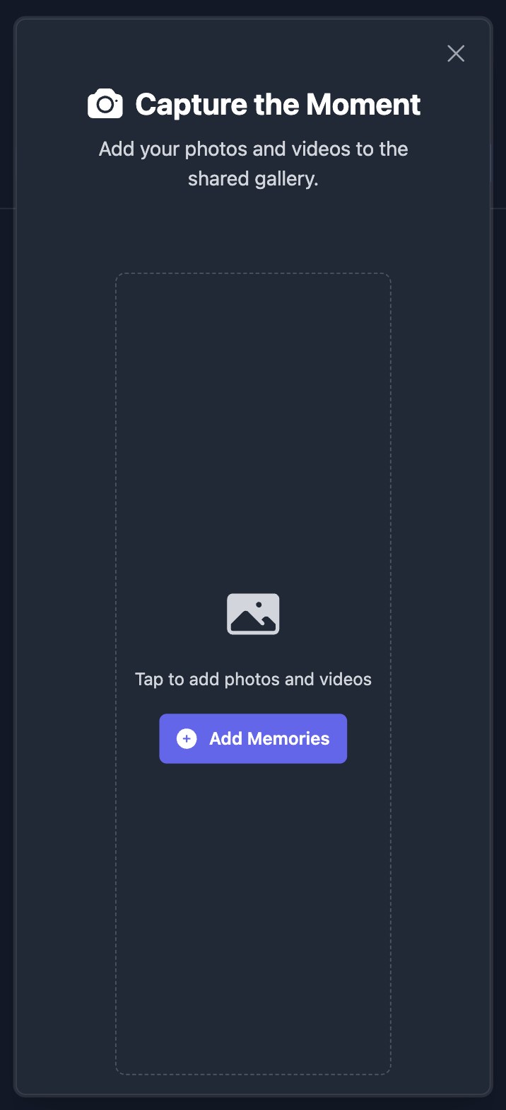 Qrowd Pics event creation interface